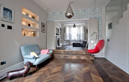 Remodelação Full House de Richmond: sala de estar minimalista por A1 Lofts and Extensions 
