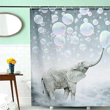fascinante elefante decoração do banheiro Elefante cortina de chuveiro para banheiro fotografia é outras partes do elefante decoração do banheiro alvo 