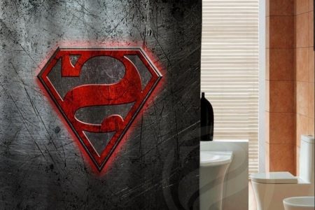 Decoração do banheiro superman