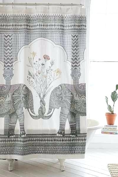 Decoração de casa de banho Elefante impressionante Cortina de Chuveiro Elefante Para banheiro digital imagery é segmento de Elefante Decoração Do Banheiro Alvo 