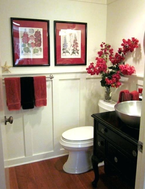 Idéias de banheiro vermelho fascinante vermelho e preto banheiro decoração fotografia digital é parte de idéias de decoração de banheiro vermelho 