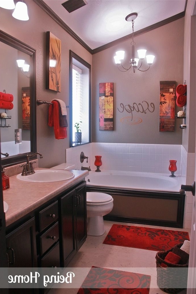 A fotografia digital House House é um segmento de idéias de decoração de banheiro vermelho 