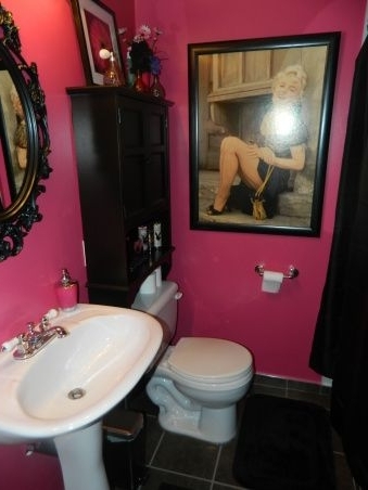 impressionante rosa quente e preto banheiro banheiro projetos idéias de decoração fotografia digital é seção de decorar um banheiro rosa 